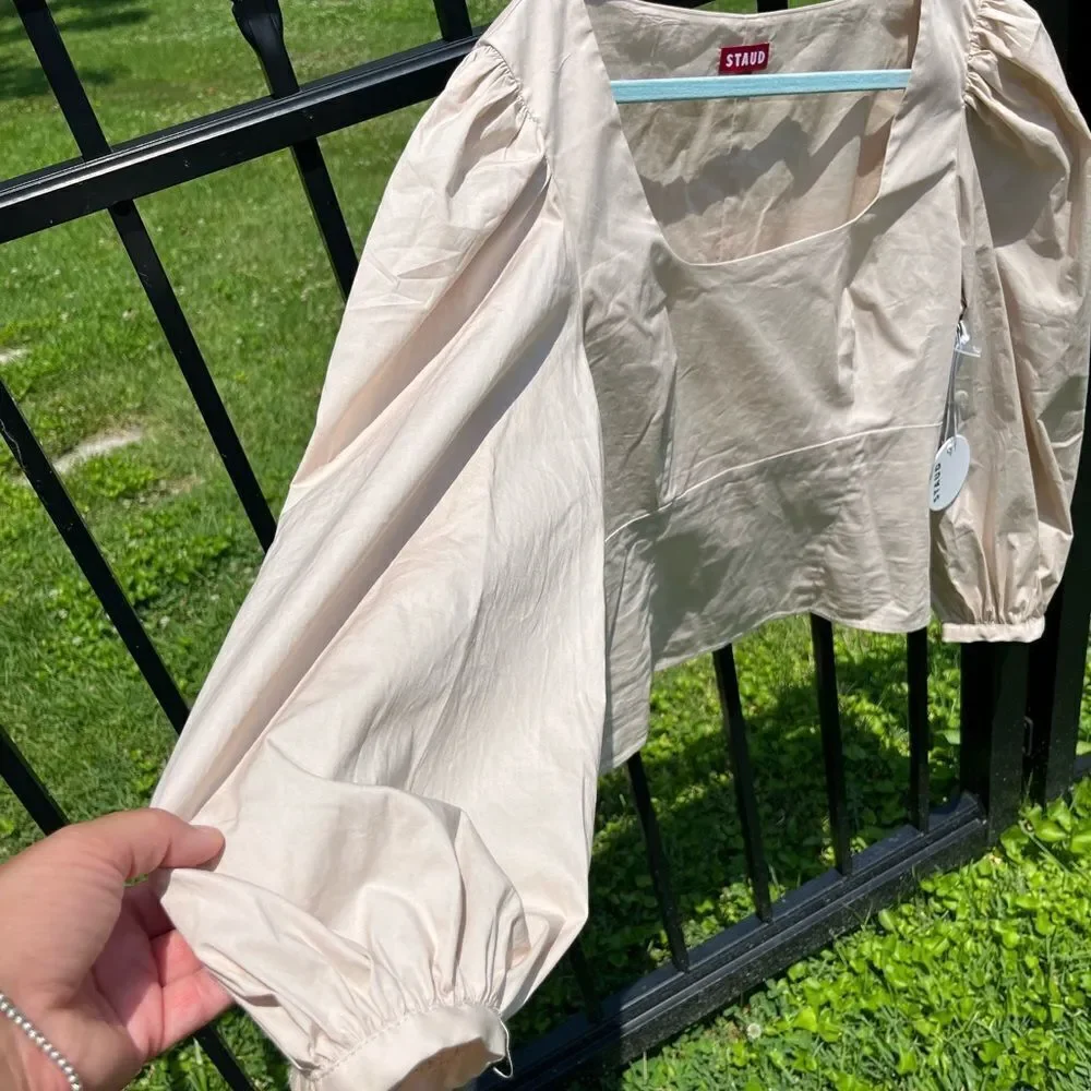 STAUD Lana Top in Biscotti NWT